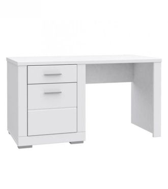 Home Heavenly Escritorio blanco 138x67 cm con caj&oacute;n y puerta