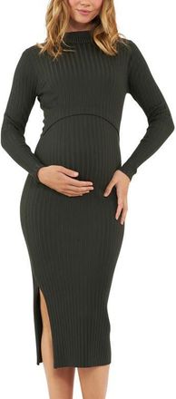 Ripe Nella Rib Nursing Dress in Ivy at Nordstrom, Size X-Large Au
