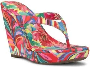 Jessica Simpson Jyseta Platform Wedge Flip Flop in Multi 01 at Nordstrom Rack, Size 8.5