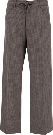 Darkpark Iris Broek in Stretch Viscose Blend - Dames - Wijde Broeken - Bruin - W26 - Polyester - Broeken