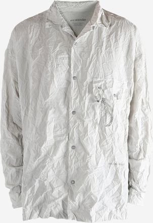 And Wander Mens Shirt Nylon With Ruffles White Polyester