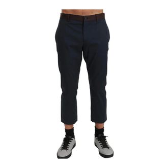 Dolce & Gabbana Gestreepte Cropped Broek - Heren - Broeken - Bruin - Maat: XL Katoen