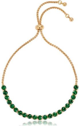 Ettika Adjustable Cubic Zirconia Bracelet in Green at Nordstrom