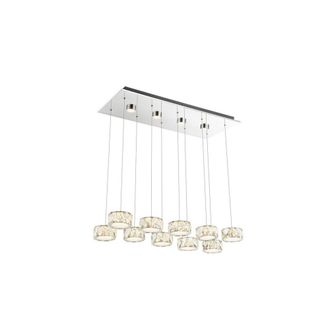 Netlighting Amur Bar Pendant Ceiling Light Chrome 10x LED 4000K in Grey