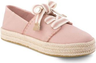 Toms Carolina Lace-Up Espadrille in Medium Pink at Nordstrom, Size 7.5