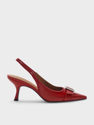 Charles & Keith Anita Buckled Pointed Slingback Pumps