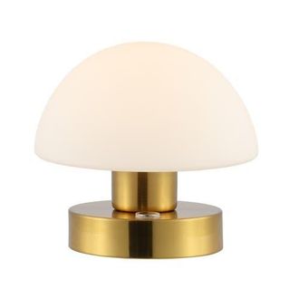 Jonathan Y Designs Zoe Modern Minimalist Iron Rechargeable Integrated Portable LED Table Lamp in Brass Gold at Nordstrom