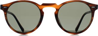 Oliver Peoples Round Unisex Tuscany Tortoise G-15 Polarized OV5217S Gregory Peck - Brown - One Size