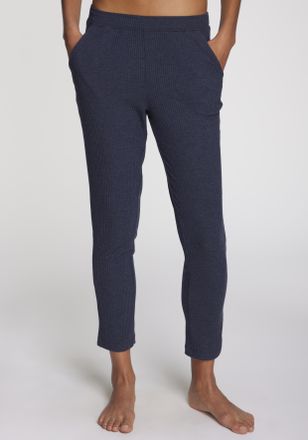 s.Oliver Pyjamahose S.OLIVER, Damen, Gr. 32/34, N-Gr, dunkelblau, meliert, Rippstrick, Obermaterial: 92% Viskose, 8% Elasthan, meliert, l&auml;ssig geschnitten lang