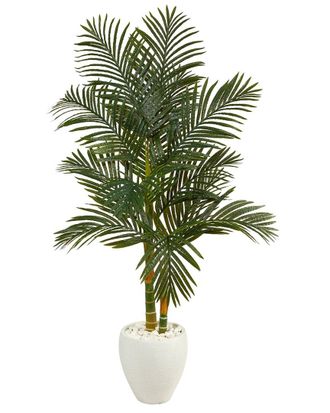 Nearly Natural 5.5Ft Golden Cane Artificial Palm Tree In Planter