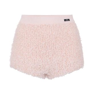 Elisabetta Franchi Fleece Shorts - Dames - Bermuda - Roze - XL - Korte Broeken