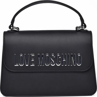 Love Moschino Black Polyurethane Metallic Shoulder Bag