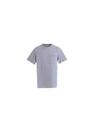 Aspesi Blue/Beige Cotton Jersey T-Shirt Size M