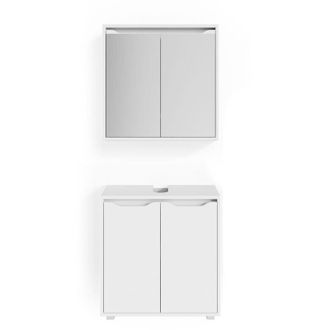 Vicco Conjunto De Muebles De Ba&ntilde;o Ruben, Blanco, 2 Piezas