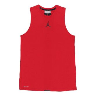 Nike Jordan Air Jordan Air Logo Printing Breathable Basketball Vest Red CZ7851-687