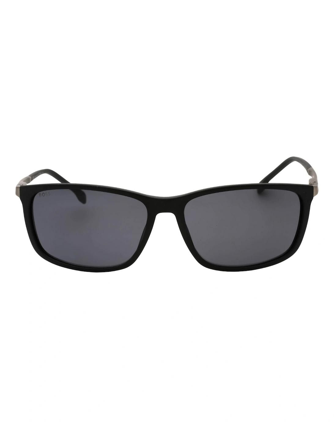 HUGO Men's Casual Sunglasses - Matte Black Pilot Style, Lightweight & UV Protection