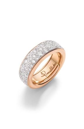 POMELLATO Iconica Diamond Ring in Rose Gold /White Diamonds at Nordstrom, Size 7.25