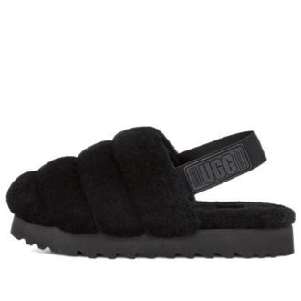 UGG (WMNS) UGG Bulky Silhouette Fluff Slippers Black 1121751-BLK