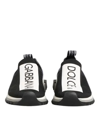 Dolce & Gabbana Black Logo Low Top Sorrento Sneakers Womens Shoes (Pre-Owned)