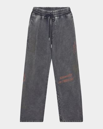 Ksubi Printed Cotton Wide-Leg Track Pants