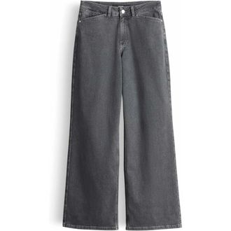 someday Cellma edge Wijde Jeans - Dames - Jeans - Grijs - Maat: L Katoen