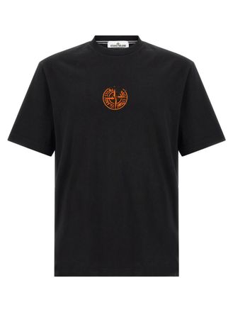 Stone Island Black Regular Logo T-Shirt