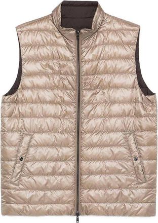 Herno Brown Reversible Padded Gilet