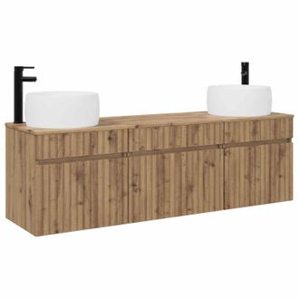 vidaXL Juego De Muebles De Ba&ntilde;o 3 Uds. Roble Artisan 49 X 44,5 X 66 Cm Vidaxl
