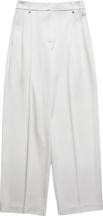 Patrizia Pepe Fluid Gabardine Wide-Leg Trousers With Pleat Detail