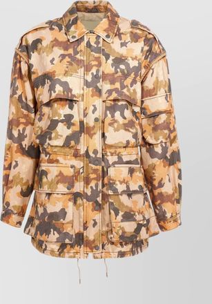 Isabel Marant camouflage utility jacket drawstring