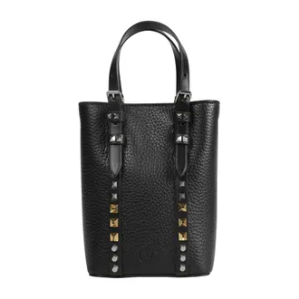 Valentino Garavani Bucket Bags, female, Black, Size: ONE SIZE Rockstud Mini Shopping Bag