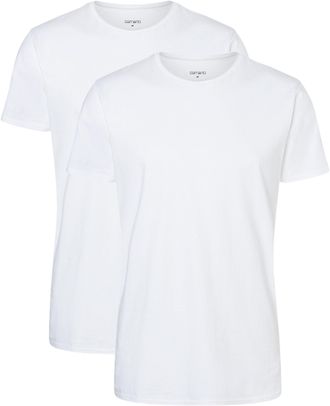 Camano T-Shirt CAMANO comfort, Herren, Gr. XXL, weiss (wei&szlig;), Obermaterial: 100% Baumwolle, unifarben, regular fit normal, Rundhals, Shirts T-Shirt, mit Rund