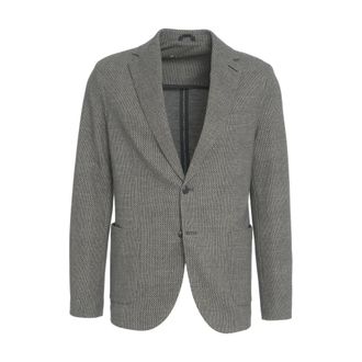 Circolo 1901 Blazers, male, Gray, XL, Elegant Knit Blazer Nero Aw25