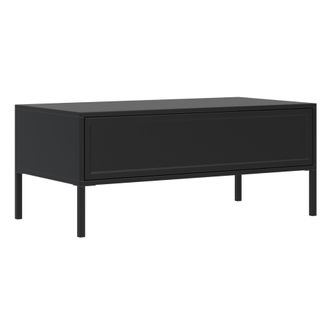 Selsey Selsey Velveto - Mesa De Centro Con Caj&oacute;n - Negro - 100x50 Cm
