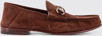 Gucci Mocassino Horsebit 1953 in camoscio con monogram goffrato