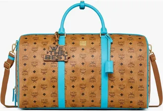 MCM x We The Best Ottomar Weekender Bag in Visetos in Cognac at Nordstrom