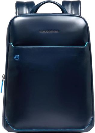 Piquadro Personalizable laptop backpack for i Pad with Air Pods pocket- Rfid and shock-absorbing protection - Heren - Rugzakken - Blauw - ONE Size - Tassen