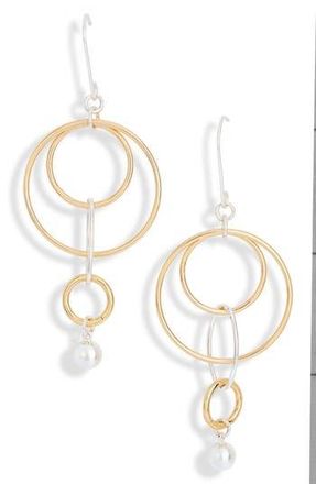 Nordstrom Rack Circle Drop Earrings in Gold- Silver at Nordstrom Rack