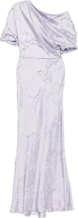 Amsale Jurk met bloemen jacquard - Paars