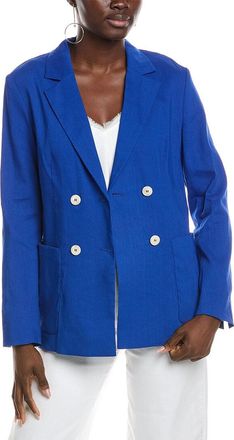 Marc Cain Solid Linen-Blend Blazer