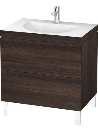 Duravit Lavabo Para Muebles Duravit L-cube C-bonded Con Base, Colgado En La Pared, 120x48 Cm, 1 Extra&iacute;ble, Sin Rebosadero, 3 Agujeros Para Grifos, Color: Deco
