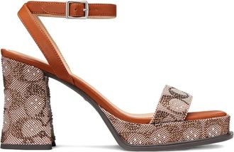 Coach Cocoa logo-patterned sandals - women - Calf Leather/Regenerative Cotton/Rubber/Calf Leather/Recycled Polyester - 7.5 - Brown