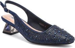 Lady Couture Ronda Slingback Pump in Navy at Nordstrom Rack, Size 14