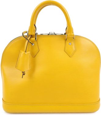 Louis Vuitton Alma Epi Leather Yellow Leather Handbag (Pre-Owned)