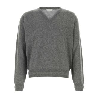 Jil Sander Heren, Truien, Grijs, Maat: XL Kasjmier