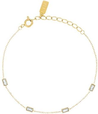 BEN ONI Baguette Cubic Zirconia Charm Bracelet in Gold at Nordstrom