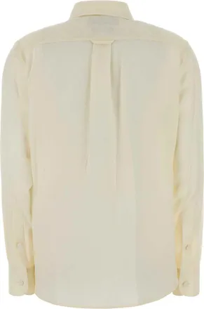 Gucci Womens Silk Crepe Shirt White