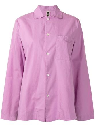 Tekla poplin pajama shirt - Pink