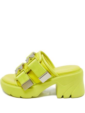 Bottega Veneta platform buckle sandals 7.5 - Yellow