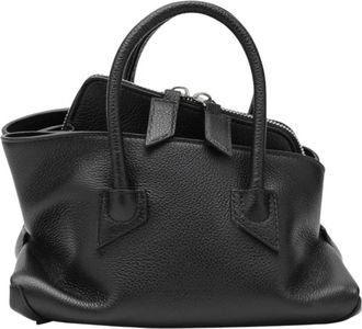 The Attico La Passeggiata Mini Top Handle Bag - Dames - Handtassen - Zwart - ONE Size - Leer - Tassen